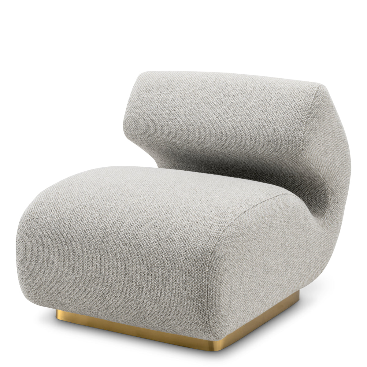 Eichholtz Sansome Chair, Rêve Grey, Brushed Brass Base (A118030)