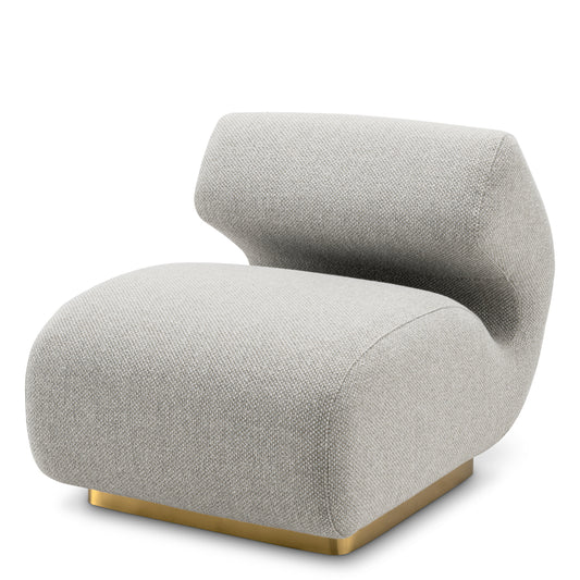 Eichholtz Sansome Chair, Rêve Grey, Brushed Brass Base (A118030)