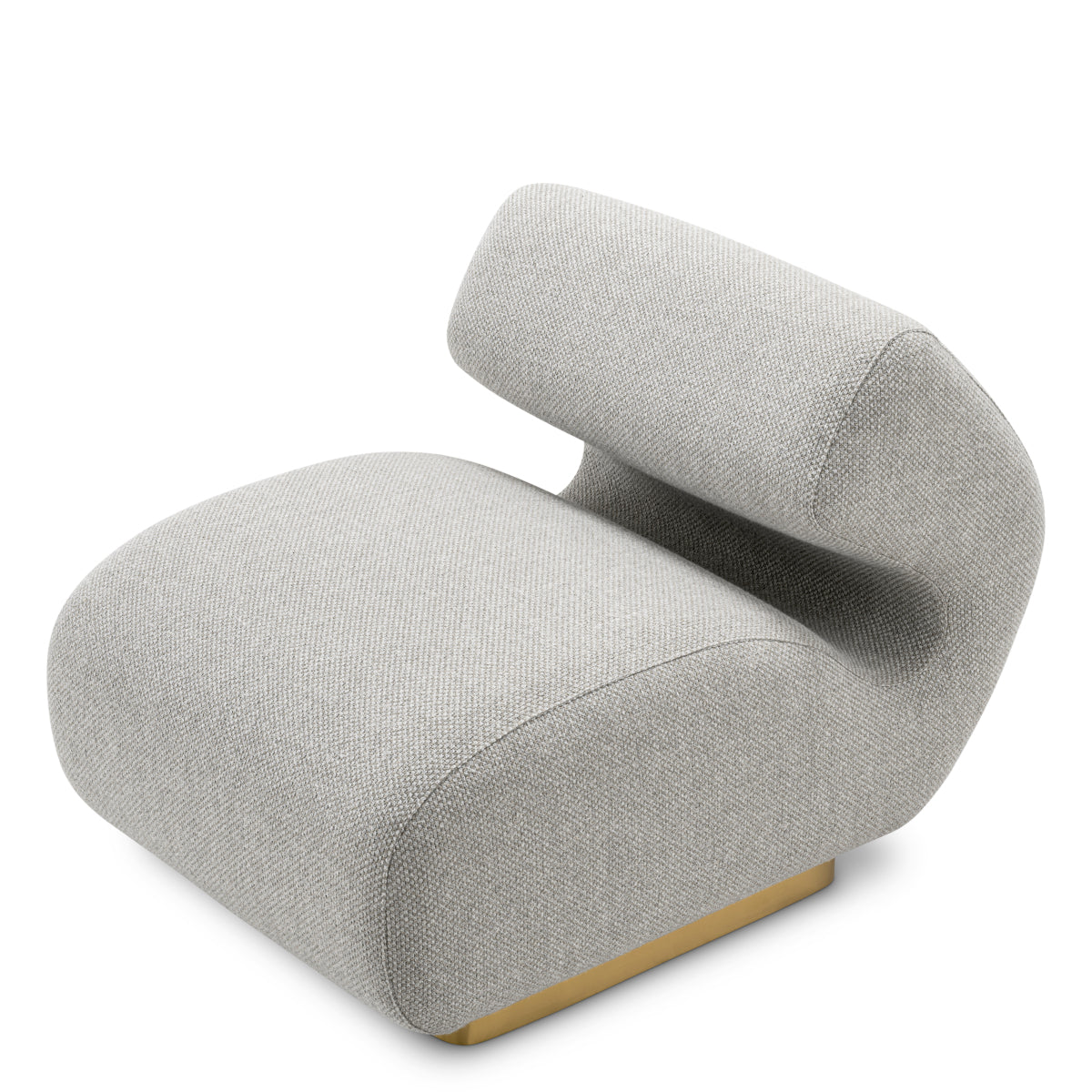 Eichholtz Sansome Chair, Rêve Grey, Brushed Brass Base (A118030)