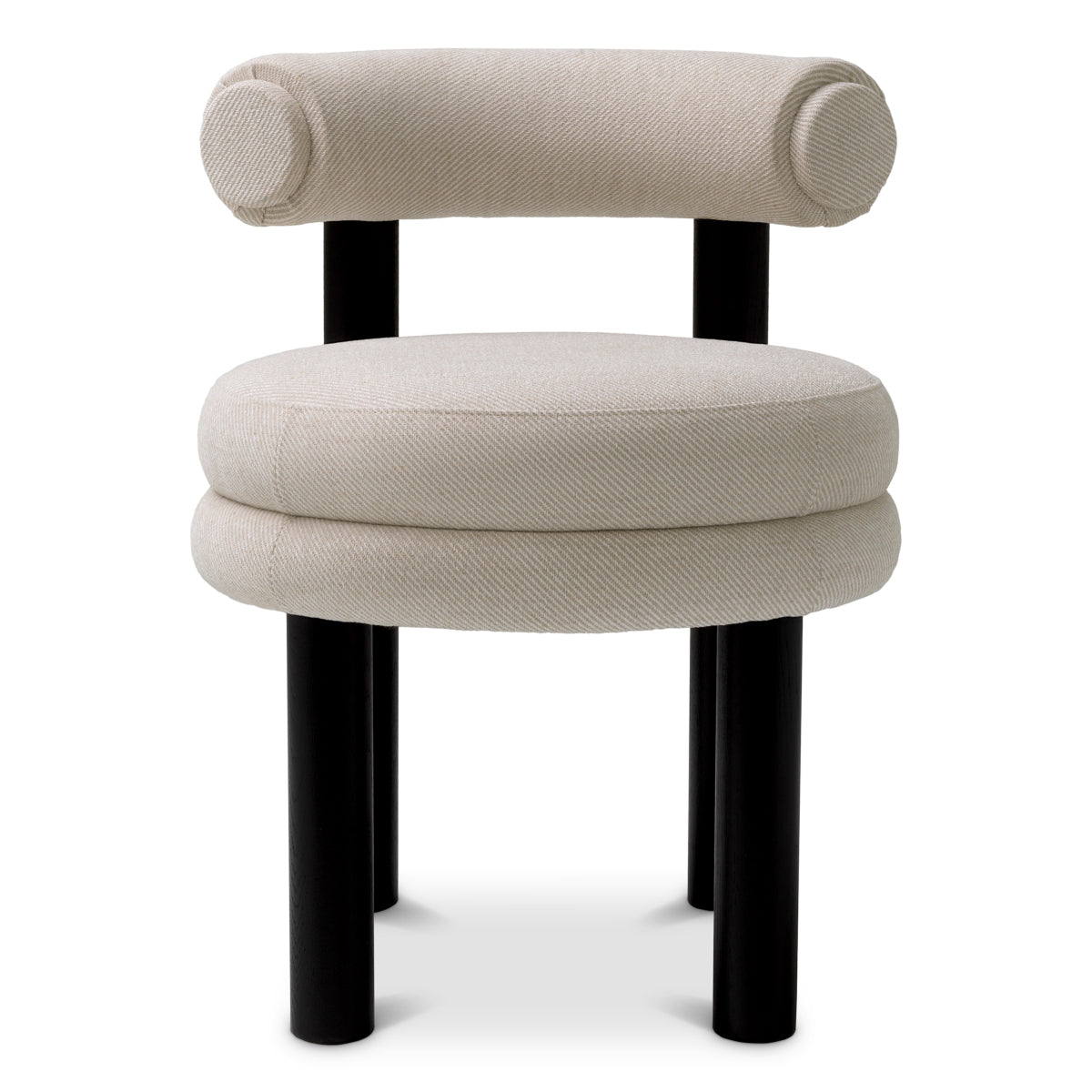 Eichholtz Zoey Dining Chair, Fisher Sand, Black Legs (A118153)