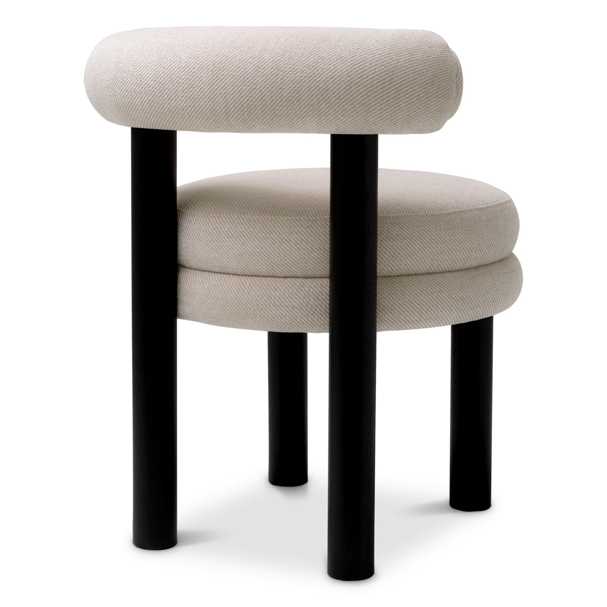 Eichholtz Zoey Dining Chair, Fisher Sand, Black Legs (A118153)