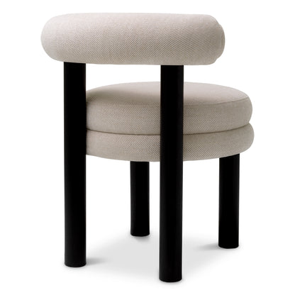 Eichholtz Zoey Dining Chair, Fisher Sand, Black Legs (A118153)