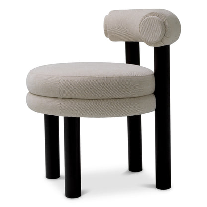 Eichholtz Zoey Dining Chair, Fisher Sand, Black Legs (A118153)