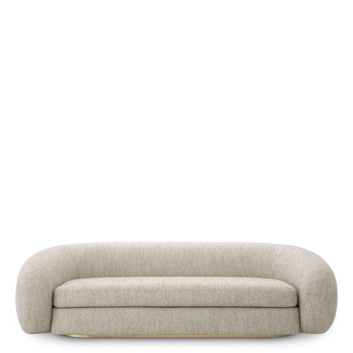 Eichholtz Cosenza Sofa, Splendor Light Grey, Brushed Brass Base (A118207)