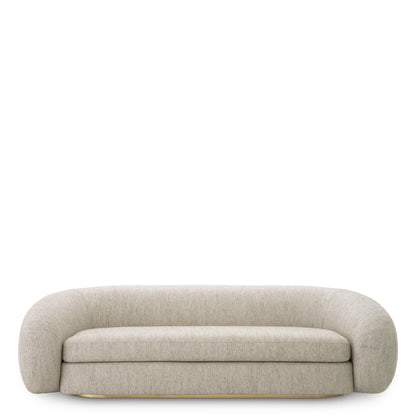 Eichholtz Cosenza Sofa, Splendor Light Grey, Brushed Brass Base (A118207)