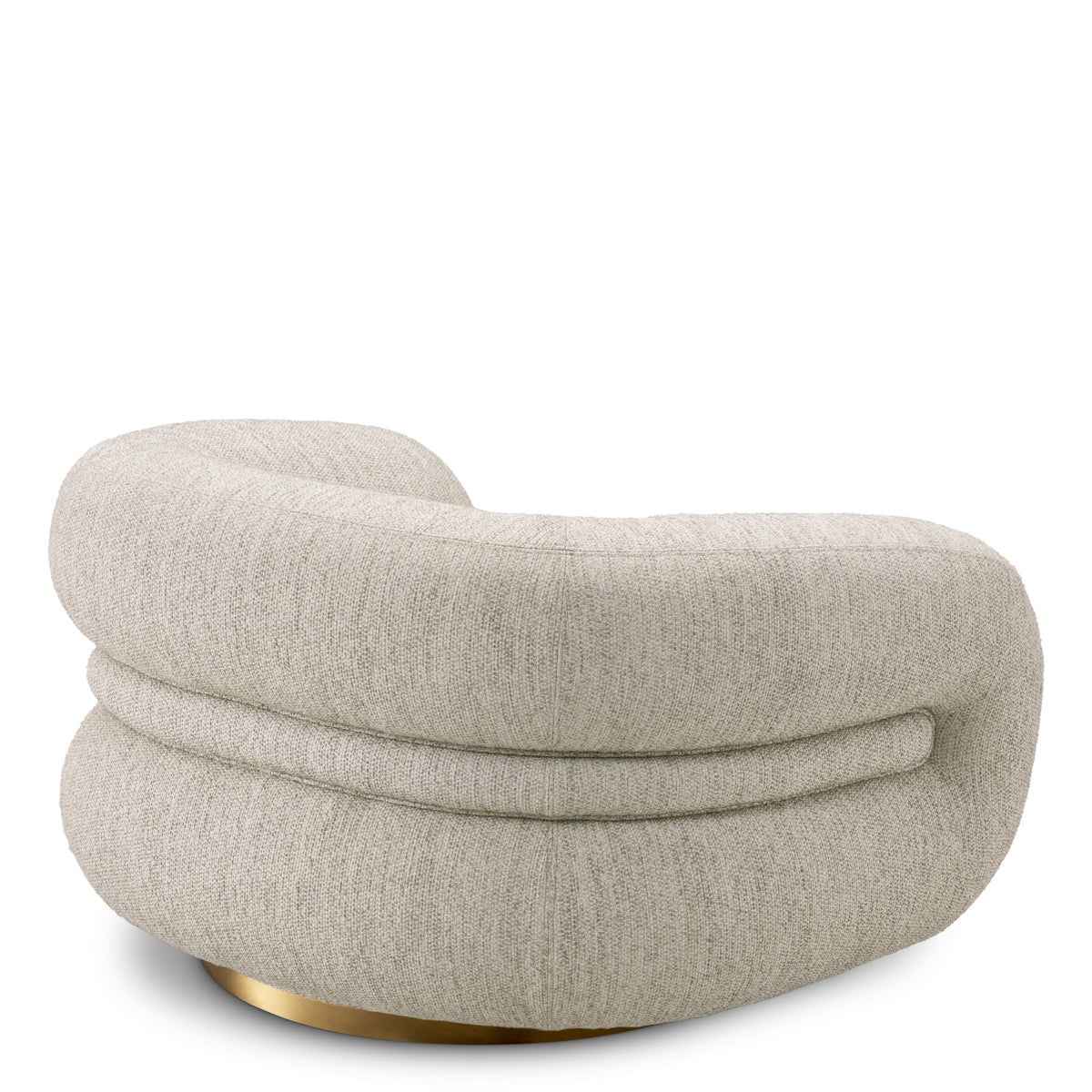 Eichholtz Cosenza Swivel Chair, Splendor Light Grey, Brushed Brass Swivel Base (A118226)