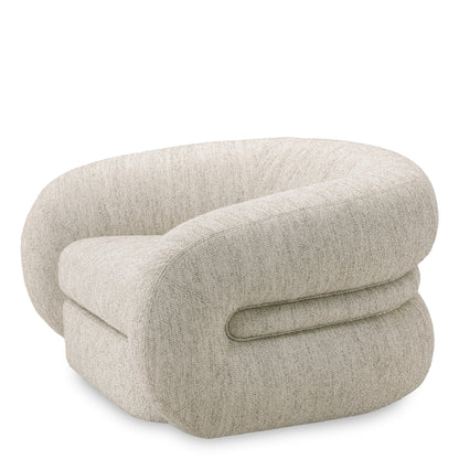 Eichholtz Cosenza Swivel Chair, Splendor Light Grey, Brushed Brass Swivel Base (A118226)