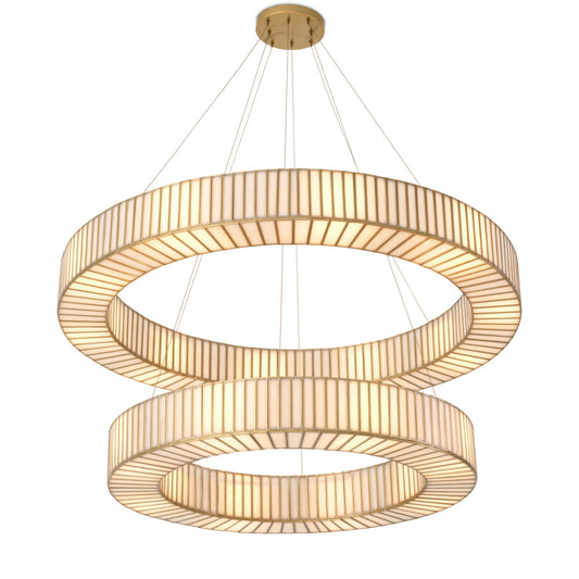 Eichholtz Monari Chandelier, Antique Brass, Handmade Glass (118248UL)