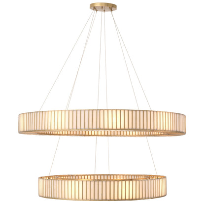 Eichholtz Monari Chandelier, Antique Brass, Handmade Glass (118248UL)