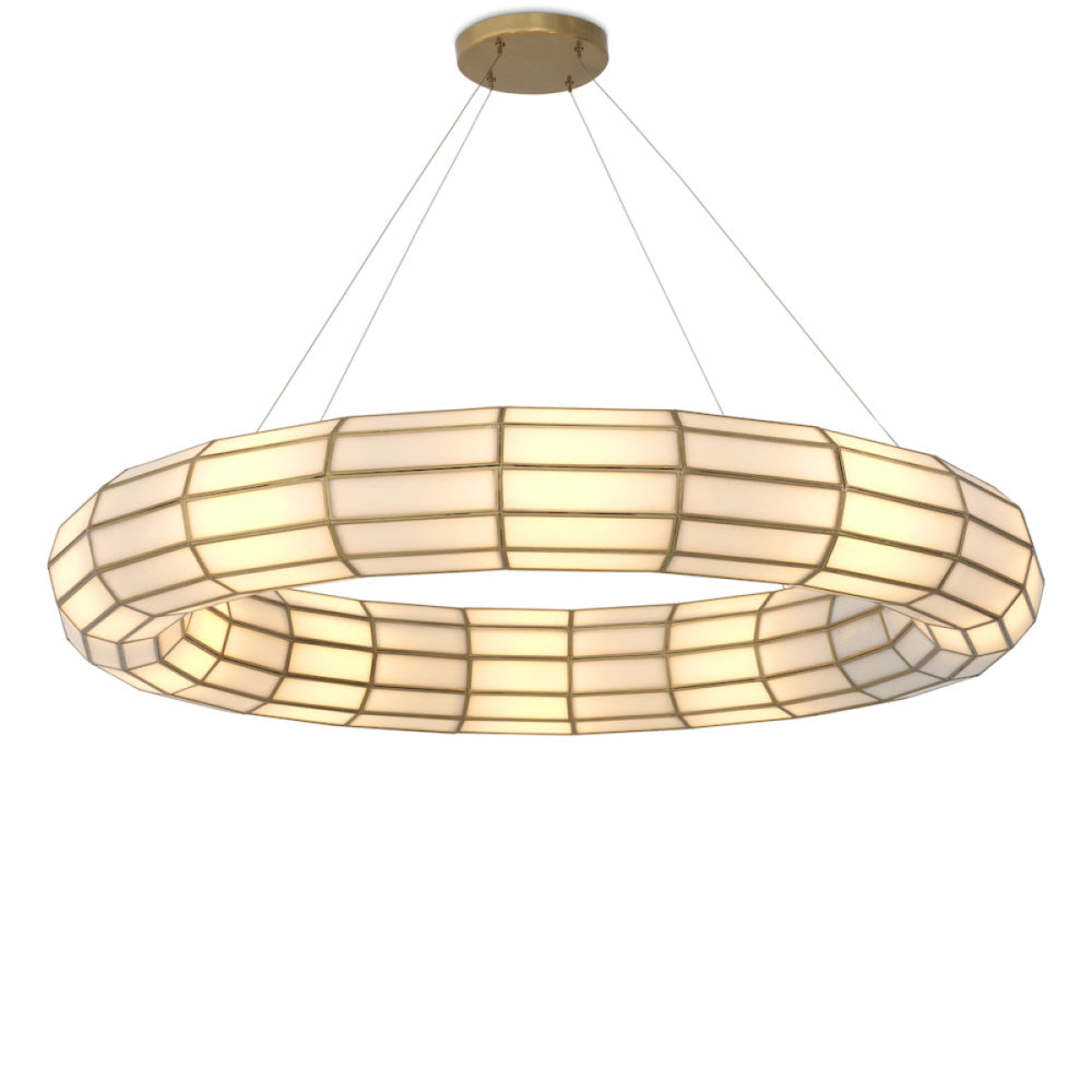 Eichholtz Ronco Chandelier, Antique Brass, Handmade Glass (118250UL)