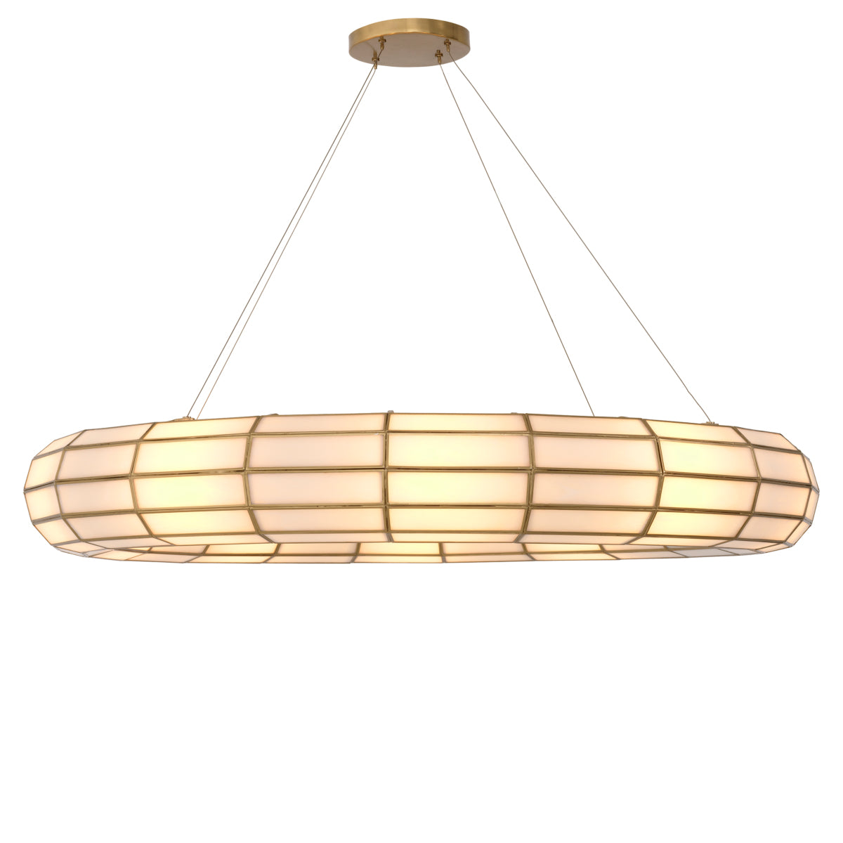 Eichholtz Ronco Chandelier, Antique Brass, Handmade Glass (118250UL)