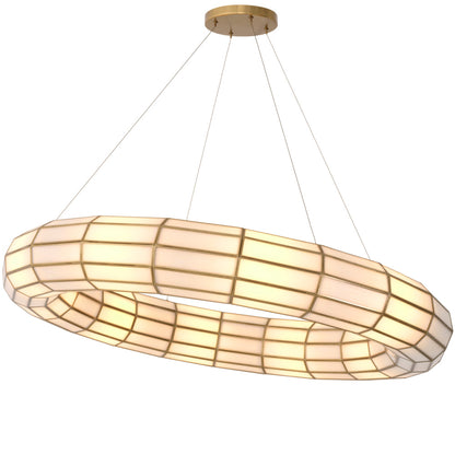Eichholtz Ronco Chandelier, Antique Brass, Handmade Glass (118250UL)