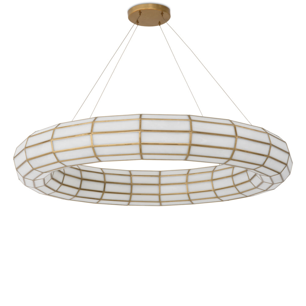 Eichholtz Ronco Chandelier, Antique Brass, Handmade Glass (118250UL)