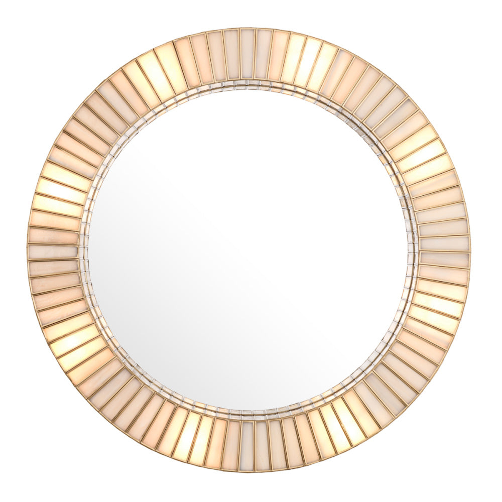 Eichholtz Monari Mirror, Antique Brass, Handmade Glass (118253UL)
