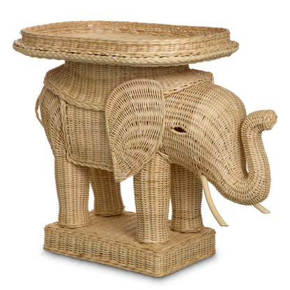 Eichholtz Elephant Side Table, Natural Rattan (118273)