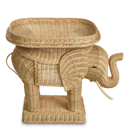 Eichholtz Elephant Side Table, Natural Rattan (118273)