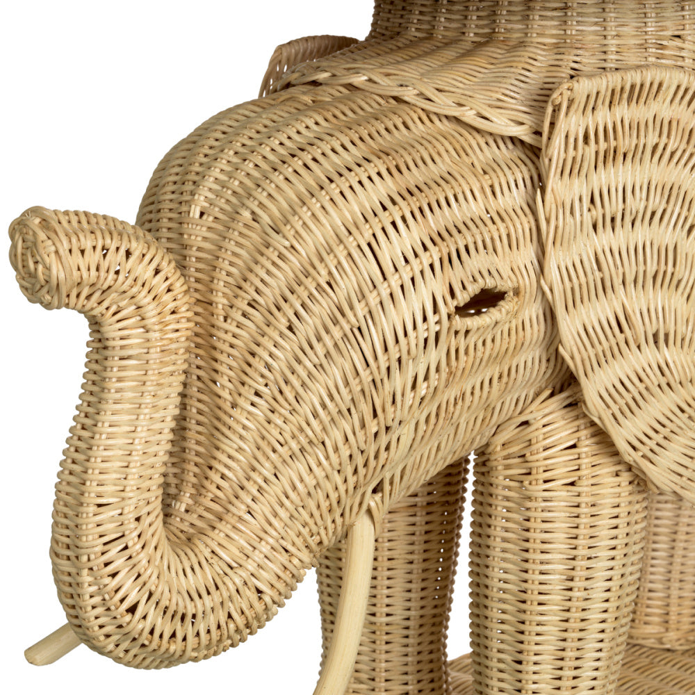 Eichholtz Elephant Side Table, Natural Rattan (118273)