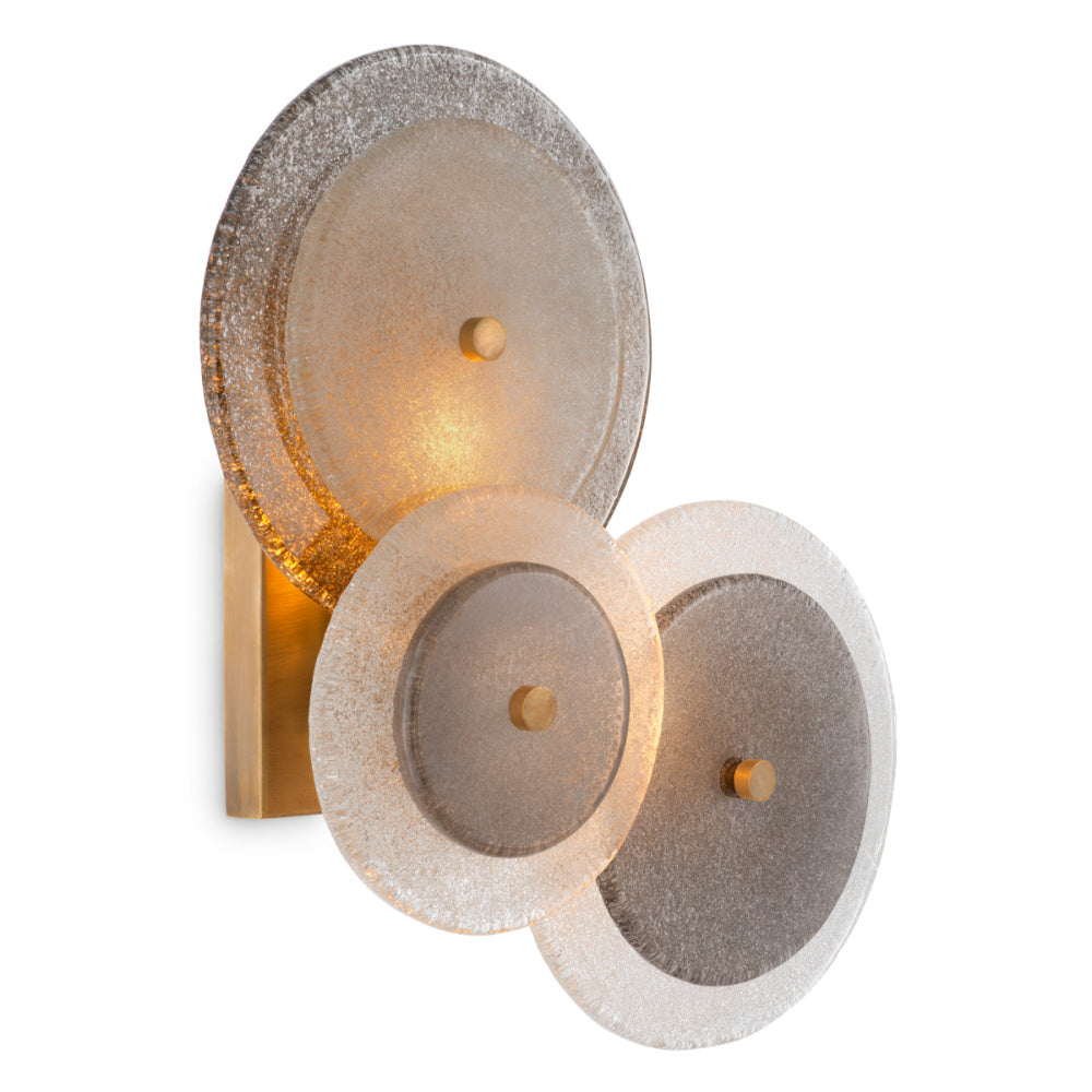 Eichholtz Hyde Wall Lamp, Vintage Brass, Handmade Glass (118360UL)