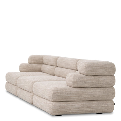 Eichholtz Malaga Modular Sofa, Skyward Sand, Black Feet (A118381)