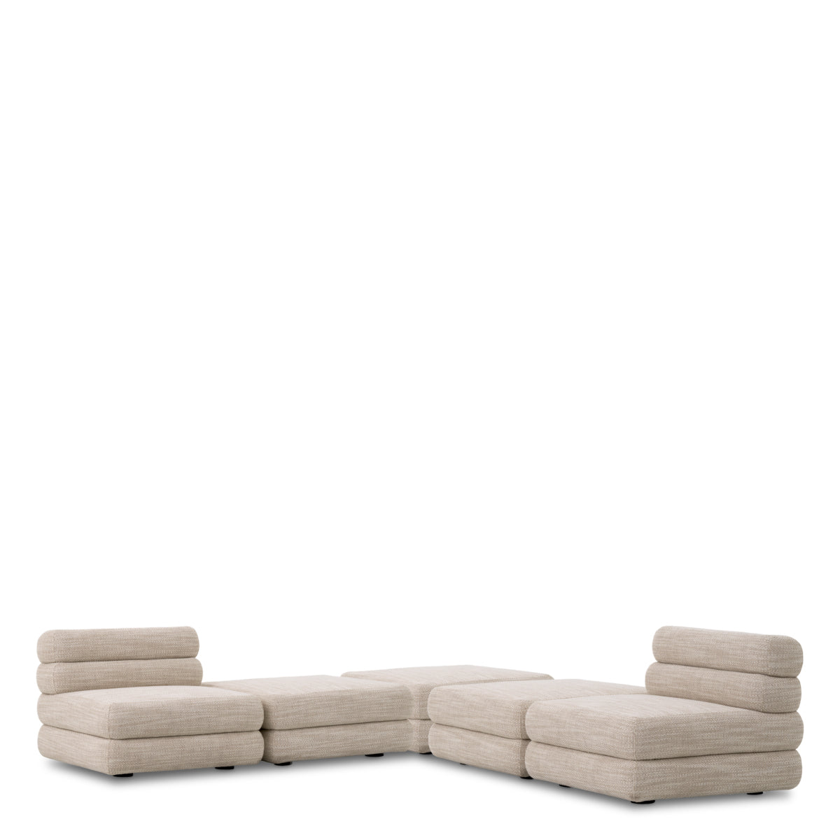 Eichholtz Malaga Modular Sofa, Skyward Sand, Black Feet (A118382)