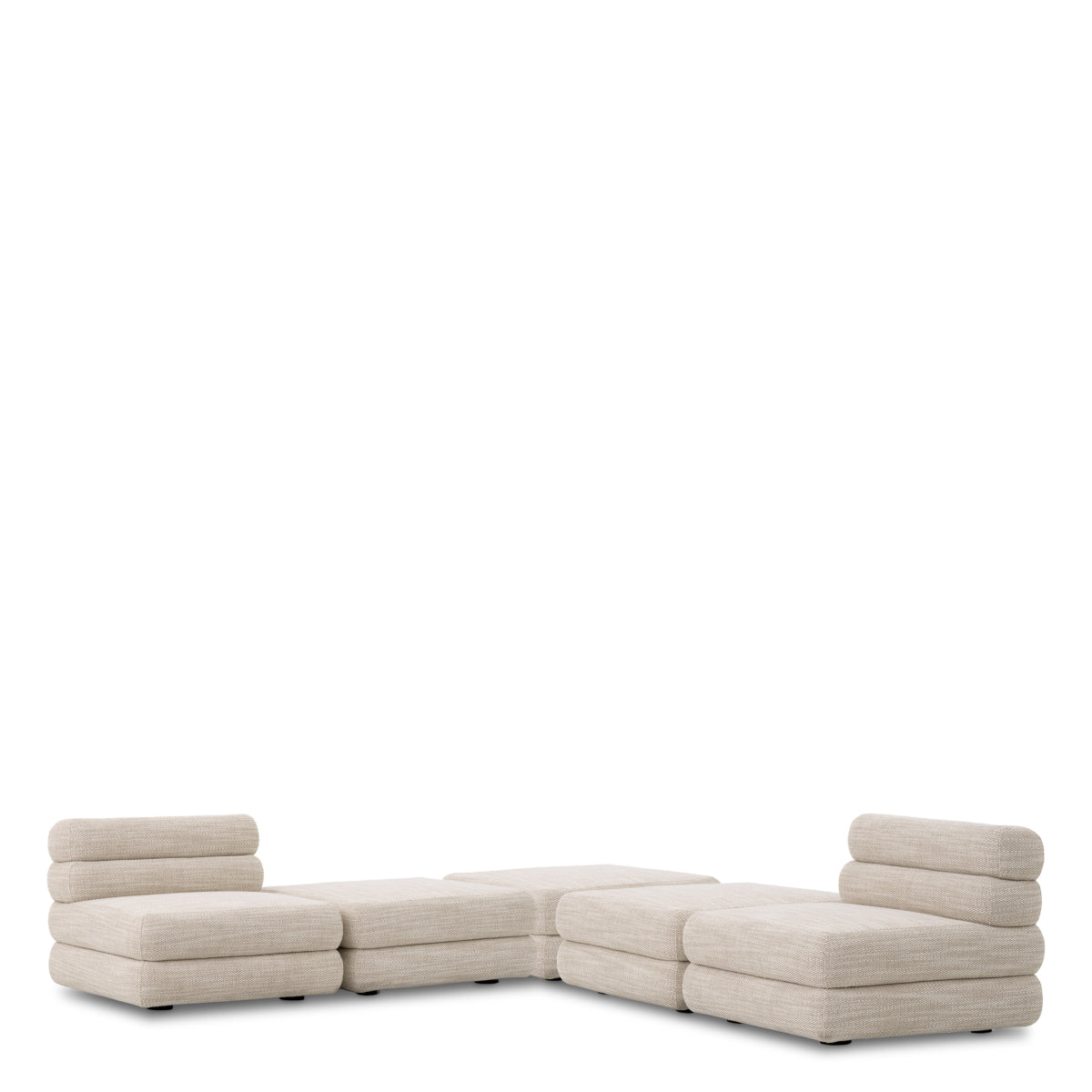 Eichholtz Malaga Modular Sofa, Skyward Sand, Black Feet (A118384)