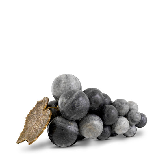 Eichholtz Vintage Grapes Object, Grey Marble, Vintage Brass (118387)