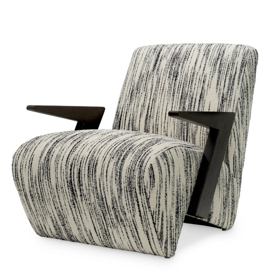 Eichholtz Venosa Chair, Radiance Black And White, Black (A118434)