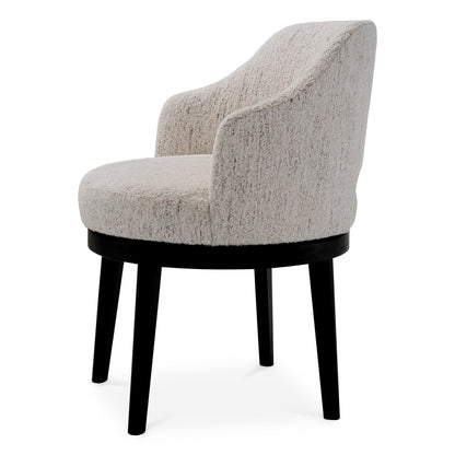 Eichholtz Sofia Dining Chair, Seashell Off White, Black Legs (A118468)