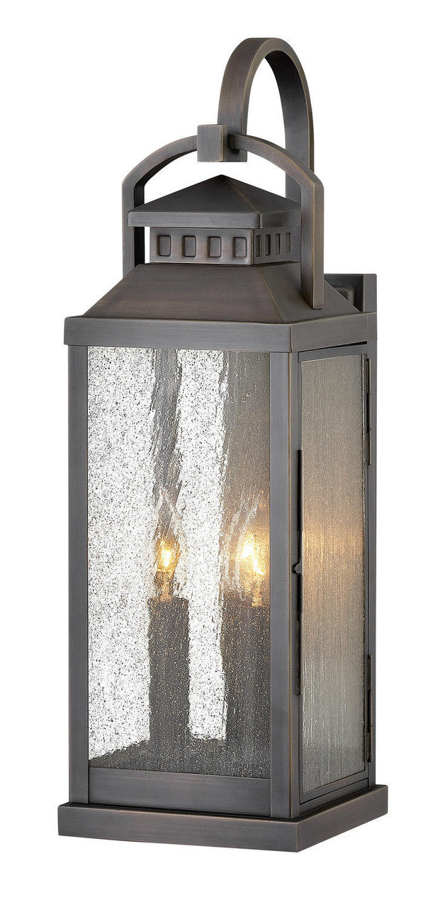 Hinkley Revere Outdoor Wall Mount Lantern Blackened Brass