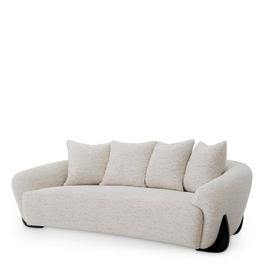 Eichholtz Siderno Sofa, Seashell Off-white, Black Feet (A118608)