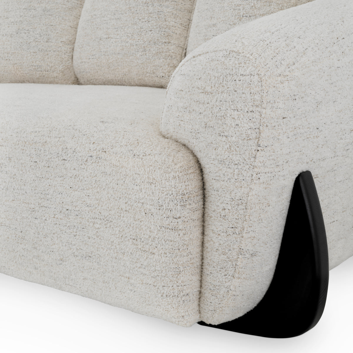 Eichholtz Siderno Sofa, Seashell Off-white, Black Feet (A118608)