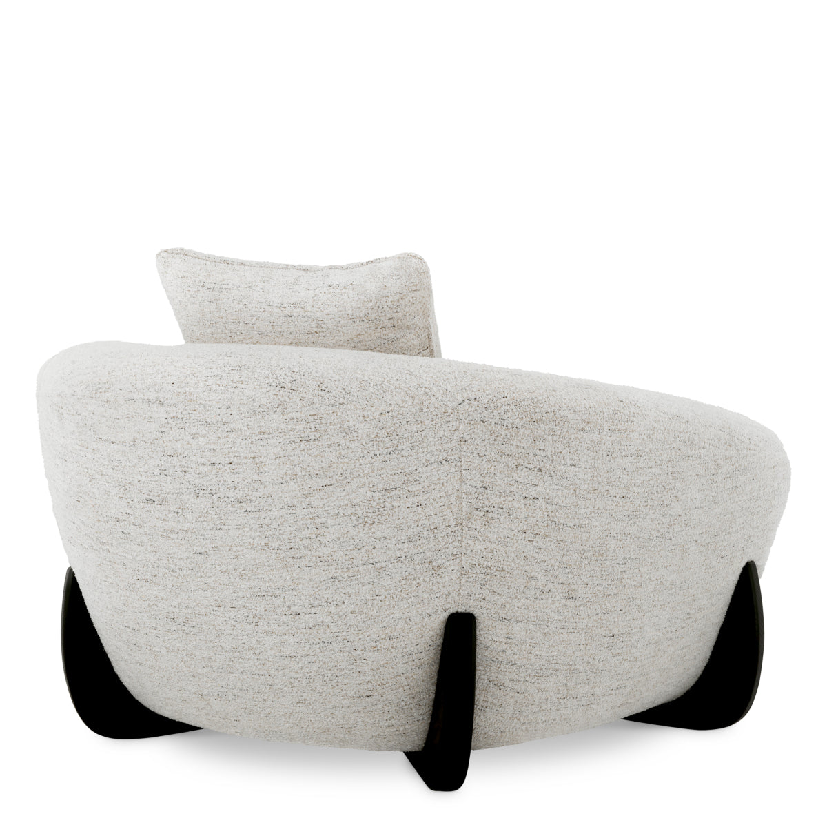 Eichholtz Siderno Chair, Seashell Off-white, Black Feet (A118609)