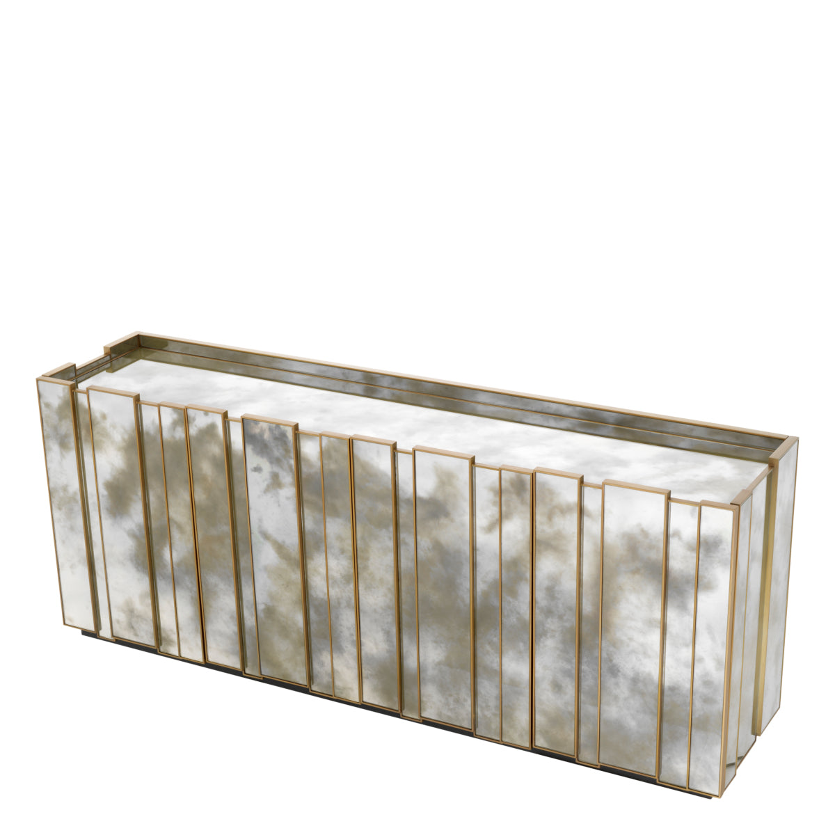 Eichholtz Nottingham Dresser, Brushed Brass, Antique Mirror Glass (118610)
