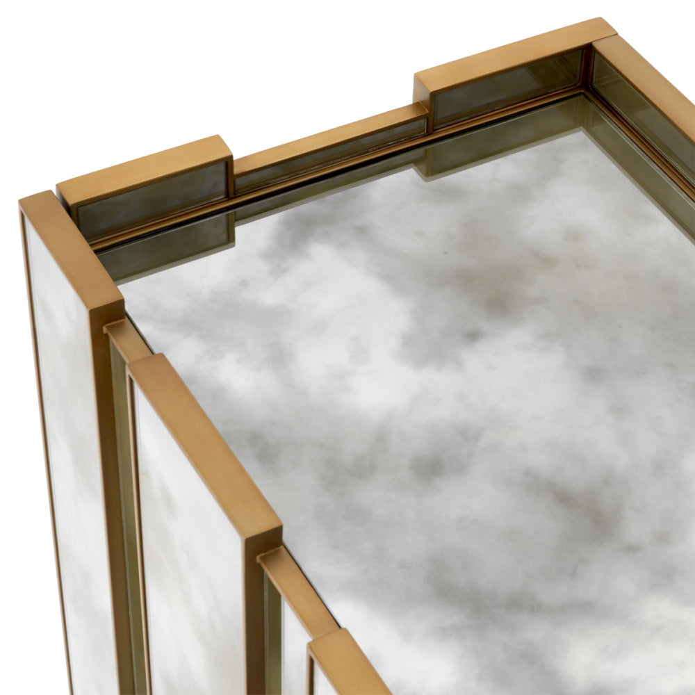 Eichholtz Nottingham Dresser, Brushed Brass, Antique Mirror Glass (118610)