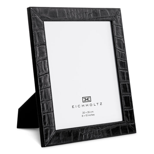 Eichholtz Scaleo Picture Frame, Croco Embossed Black Leather (118616)