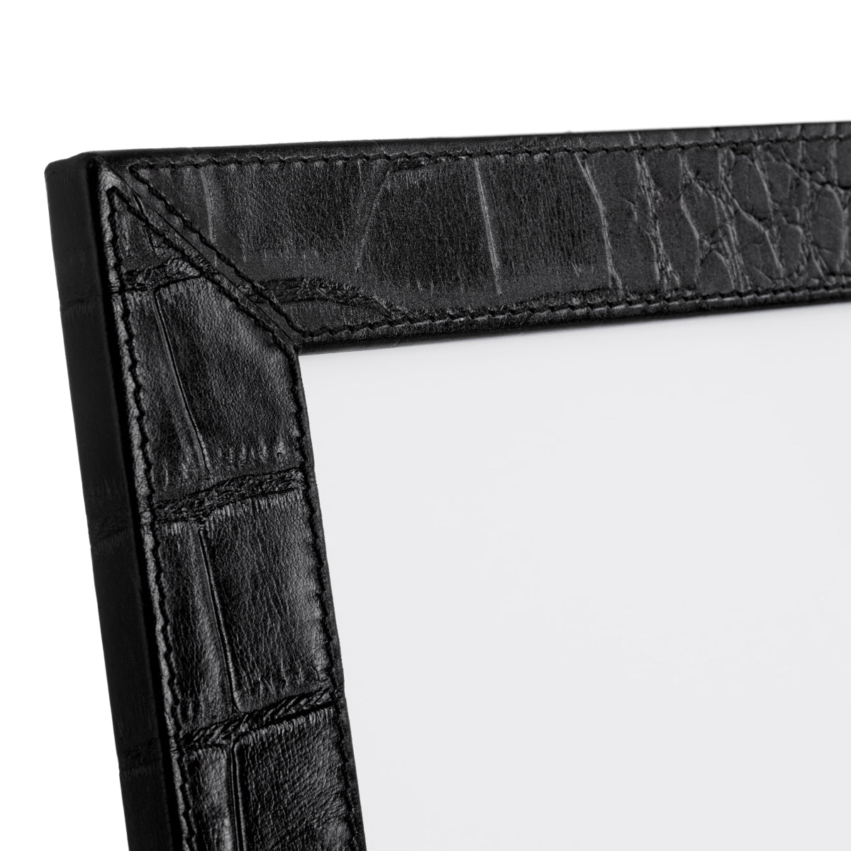 Eichholtz Scaleo Picture Frame, Croco Embossed Black Leather (118616)