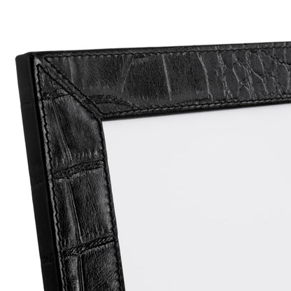 Eichholtz Scaleo Picture Frame, Croco Embossed Black Leather (118616)