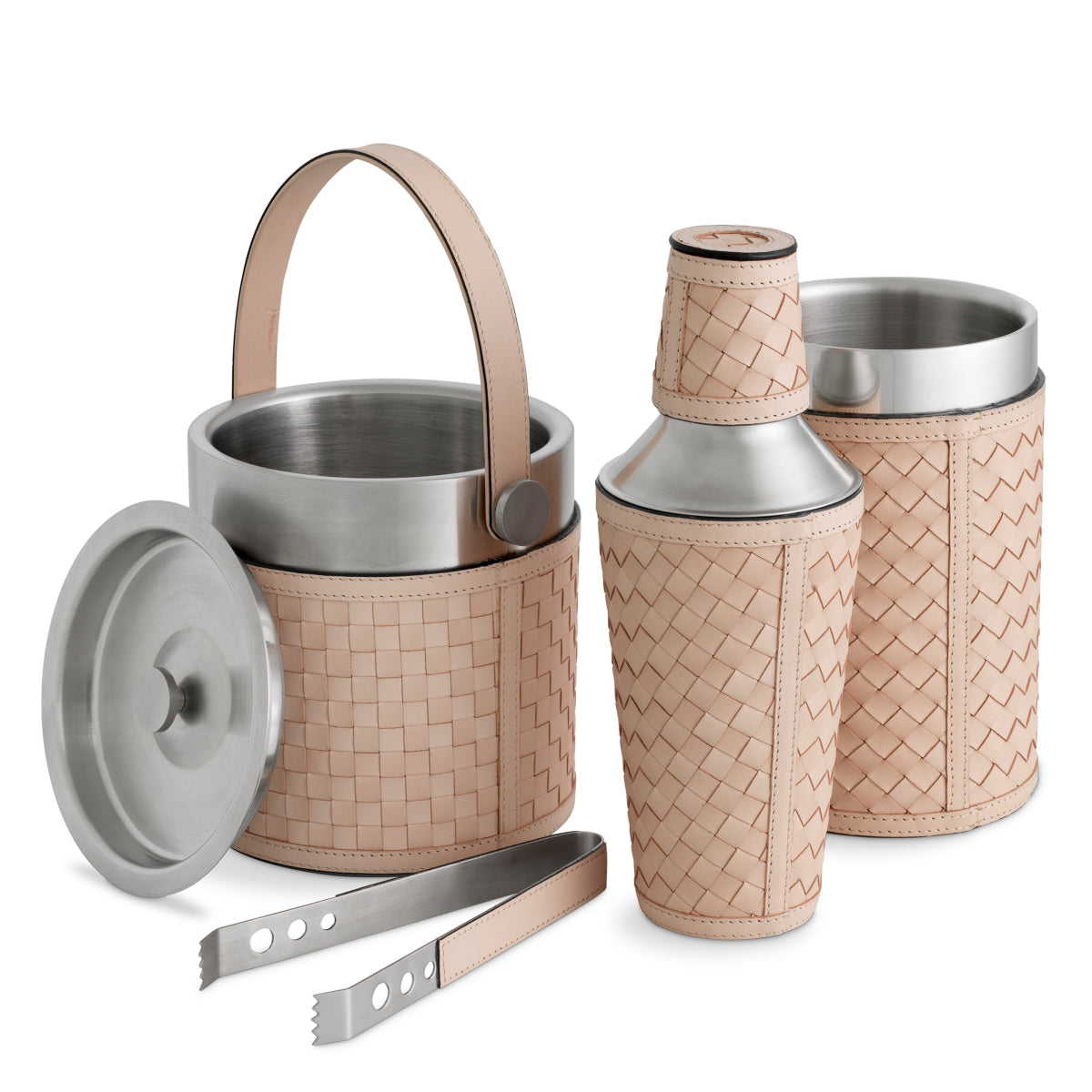 Eichholtz Sintra Bar Set, Tan Leather (118646)