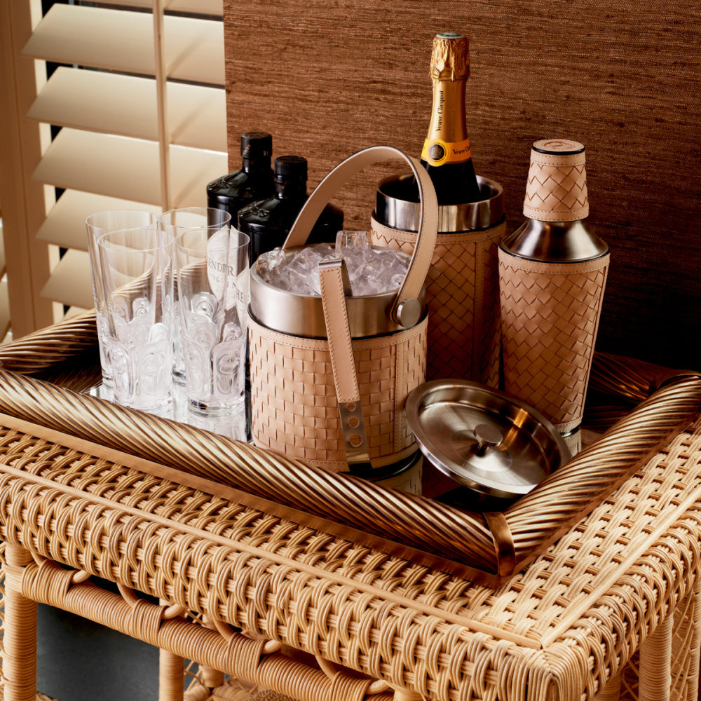 Eichholtz Sintra Bar Set, Tan Leather (118646)