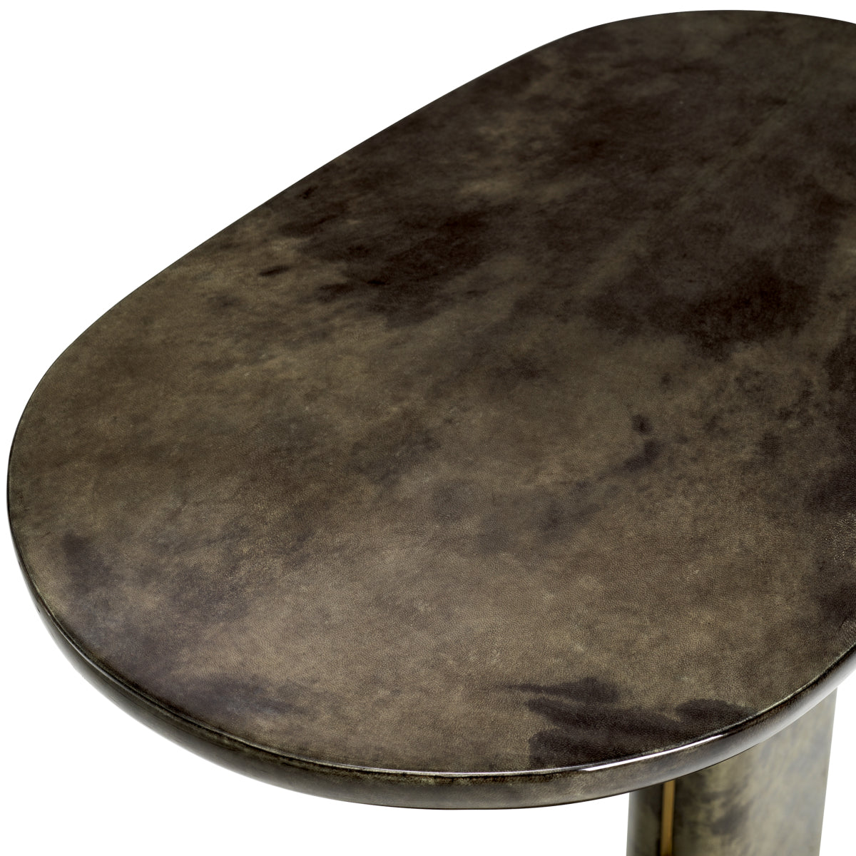 Eichholtz Manuel Side Table, Grey Goat Leather, High Gloss (118648)