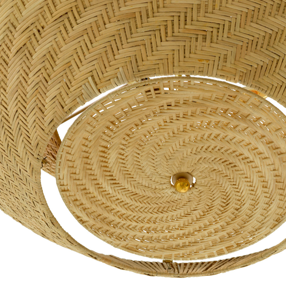 Eichholtz Tavira Chandelier, Natural Rattan, Vintage Brass (118657UL)