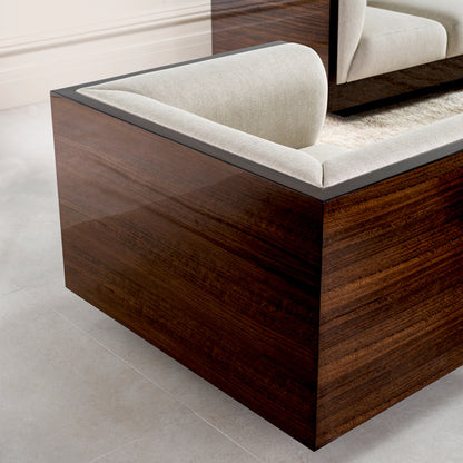 Eichholtz Sebastian Swivel Chair, High Gloss Eucalyptus Veneer, Loki Natural (118680)