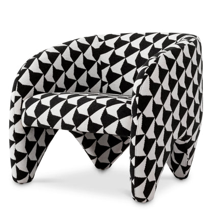 Eichholtz Toledo Chair, Zenith Black And White (A118838)