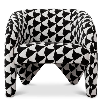 Eichholtz Toledo Chair, Zenith Black And White (A118838)