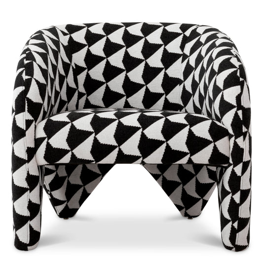 Eichholtz Toledo Chair, Zenith Black And White (A118838)