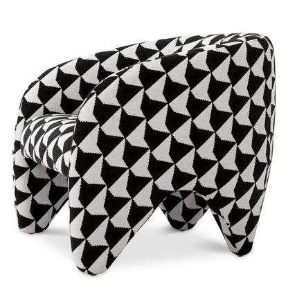 Eichholtz Toledo Chair, Zenith Black And White (A118838)