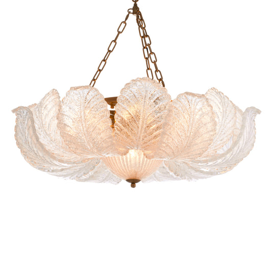 Eichholtz Cabrillo Chandelier, Textured Glass, Antique Brass (118847UL)