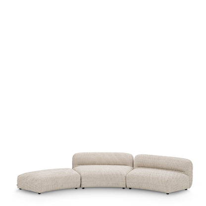 Eichholtz Grand Avenue Modular Sofa, Creststone Beige, Black Feet (A118853)