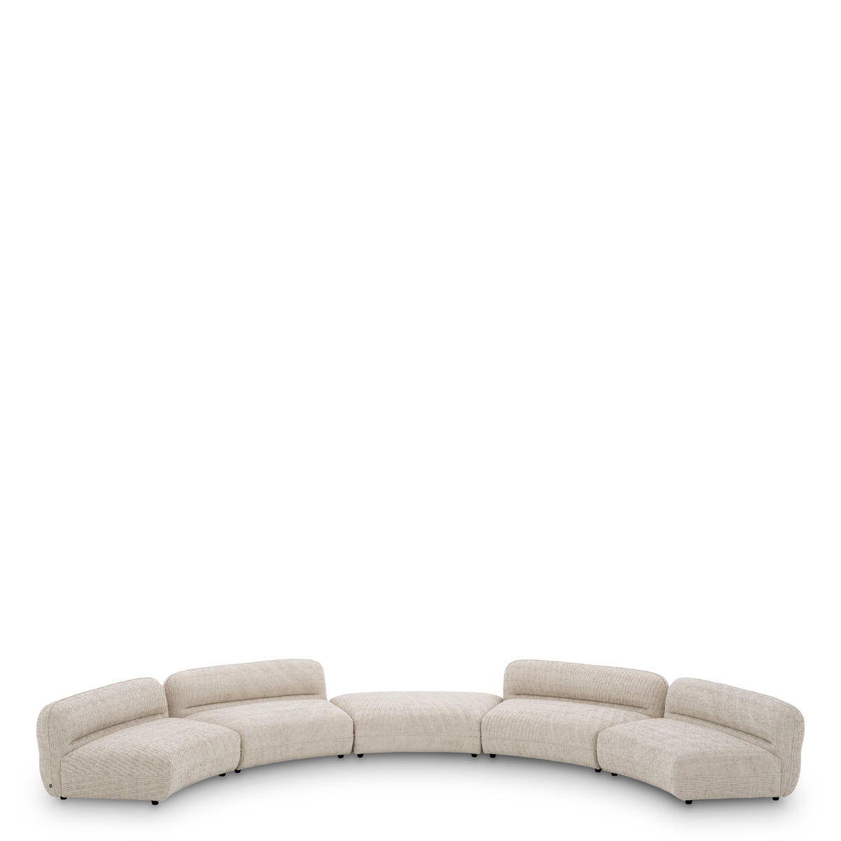 Eichholtz Grand Avenue Modular Sofa, Creststone Beige, Black Feet (A118853)