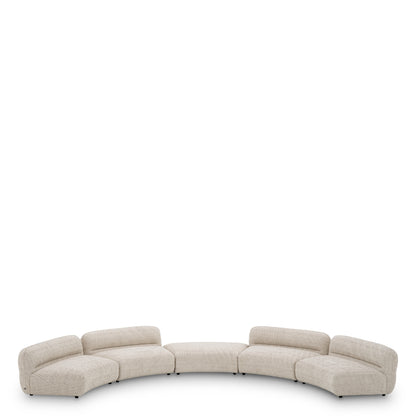 Eichholtz Grand Avenue Modular Sofa, Creststone Beige, Black Feet (A118853)